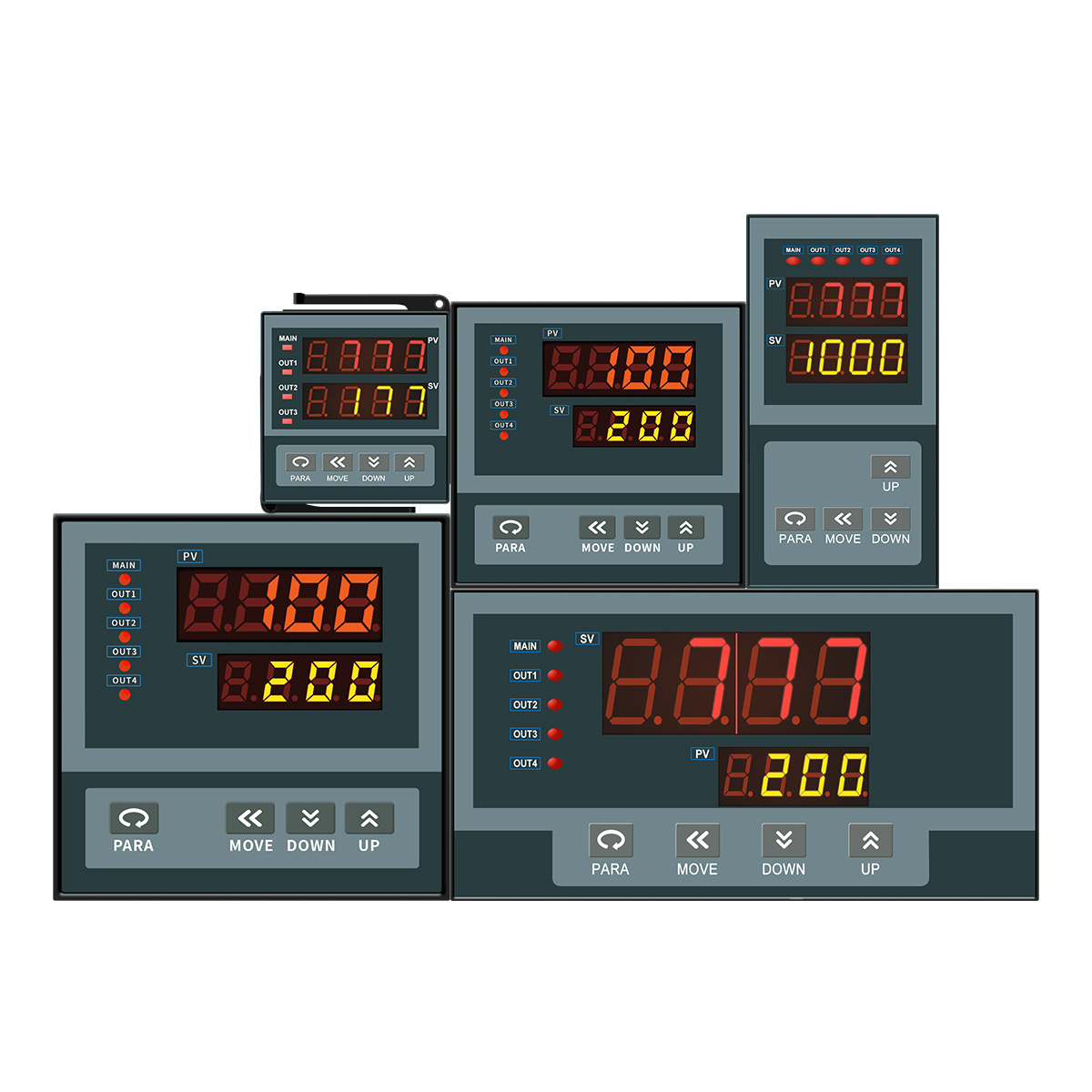 Multiple Input Digital Display 0-10V 4-20mA Output 110-220V 24V 380V economical intelligent digital PID temperature controller