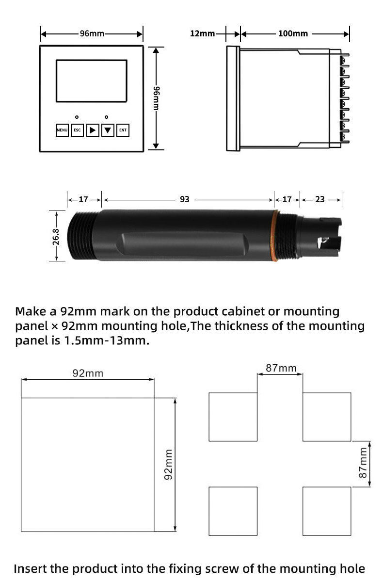 High Quality Jumo Analytical Automatic Industrial Liquid pH Controller Digital ORP/EC/tds Meter Water Analysis ABS RS485 OEM