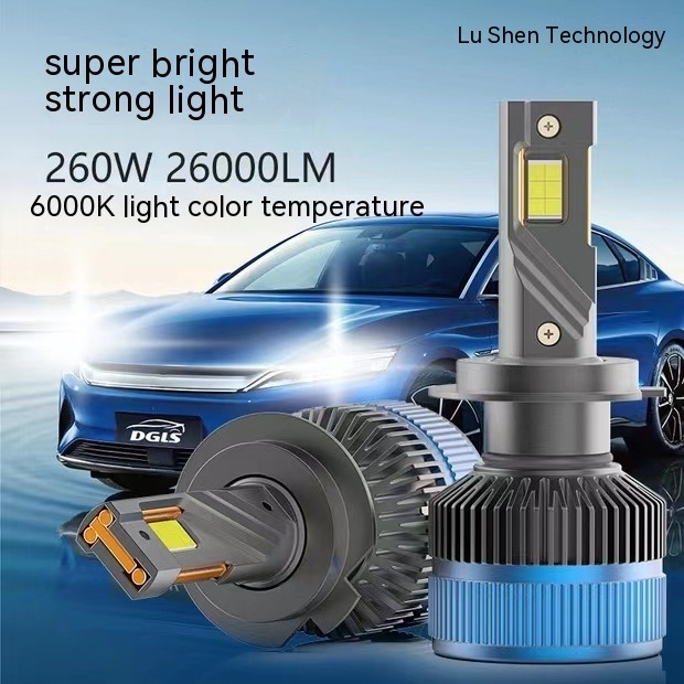 Triple copper tube LED car headlight 130W bulb H7 high and low beam H4H11 high-power headlight LED headlight