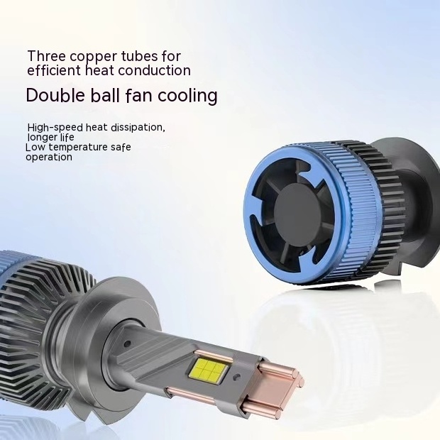 Triple copper tube LED car headlight 130W bulb H7 high and low beam H4H11 high-power headlight LED headlight