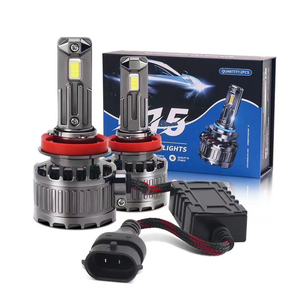 Car LED headlights 80W high-power Q15 light bulb upgrade LED headlights h7H1H11 far and near headlights