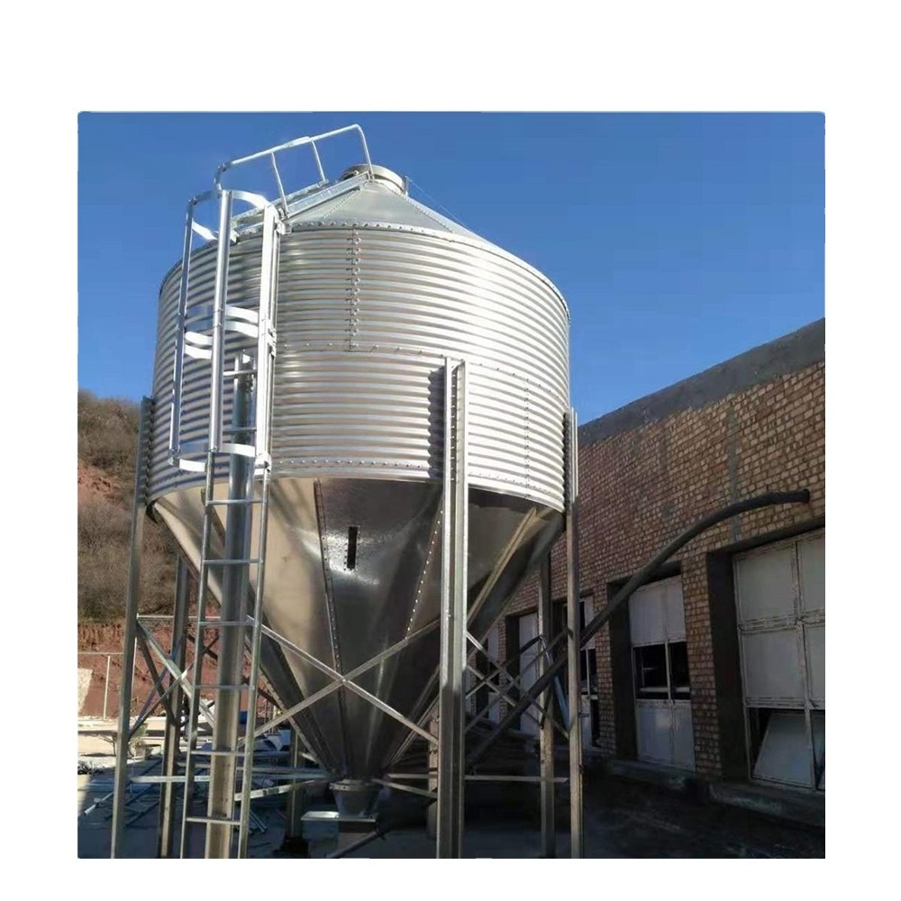 Good quality silo feeding pig silos 50 tons feed contqiner silo for husbandry chicken house feeding system