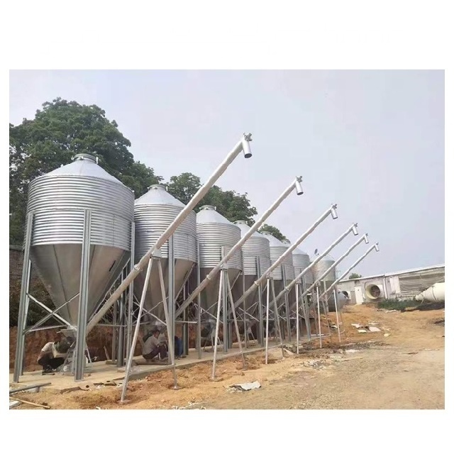 Hopper Bottom Feed Storage Equipment Galvanized Feed Silo Storage Bin for Poultry Chicken Farm