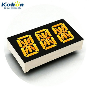 Orange alphanumeric digit 0.6 inch 3-digit 14 segment led display with high brightness