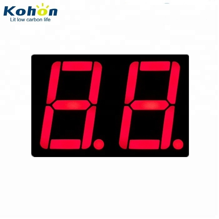 Red emitting 2 digit 0.56 inch common cathode dual 7 segment led display with 10 pins