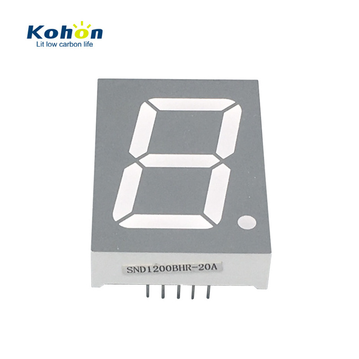 Outward appearance improved single digit 7 segment 1.2 inch seven segment LED numeric display