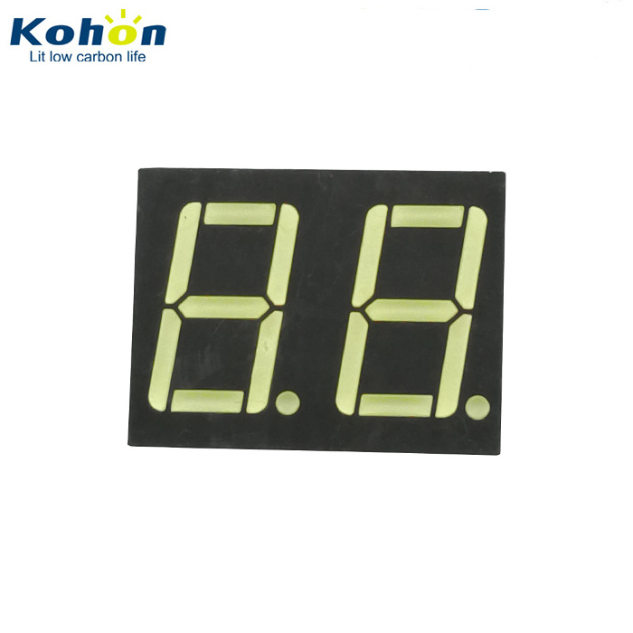 white common anode 2 digit 0.56 inch 7 segment led display with 10 pins