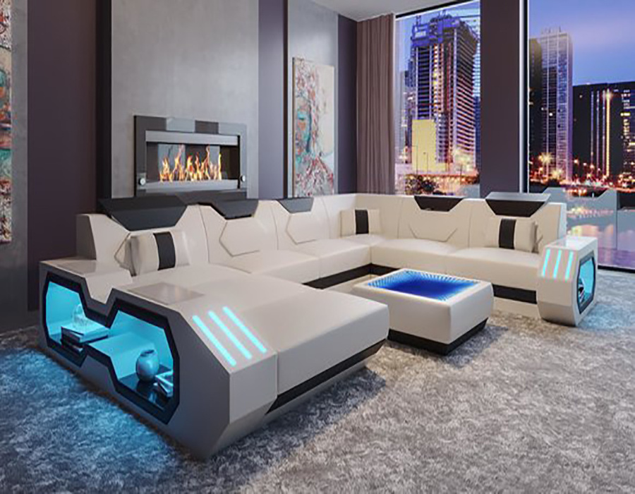 European blue pink tan pu leather sofa with modular sofa sectional small american luxe sectional modern fabric modular sofa