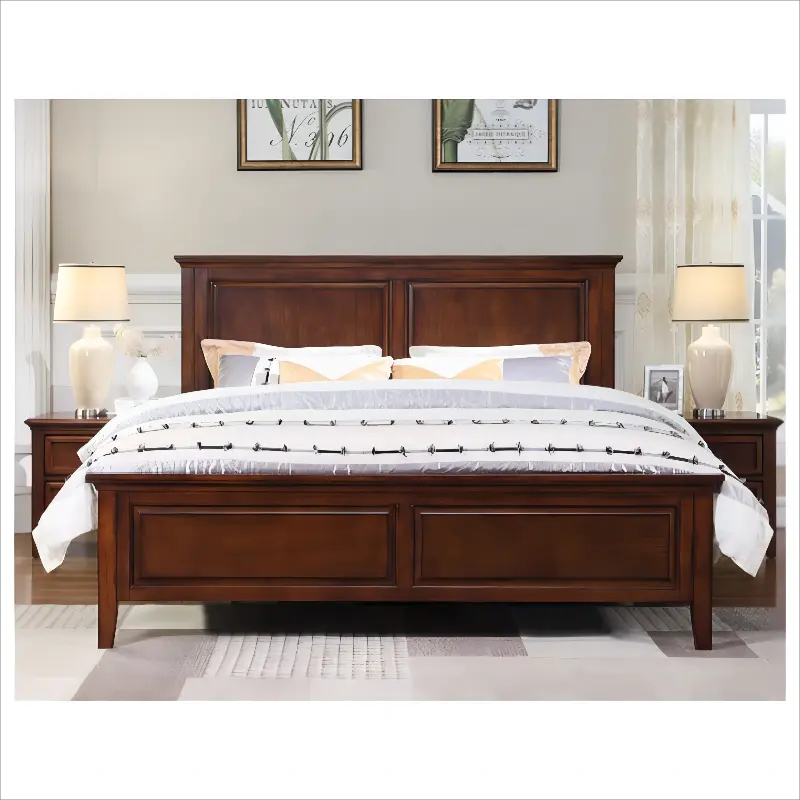 KEHUI wood bed frame designs room set king size pictures with storage modern furniture simple teak sleigh dress solid wood bed