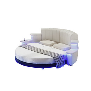 Queen bedroom frame with storage and led lights metal cloud luxury design tufty time bed king bed mid-century modern queen bed