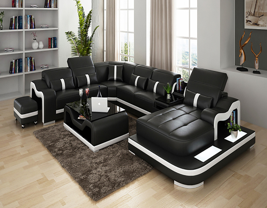 Modern sofa set bed furniture genuine leather luxury set furniture luxury modular modular nordic design mid century modern sofa