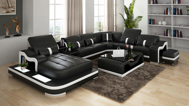 Modern sofa set bed furniture genuine leather luxury set furniture luxury modular modular nordic design mid century modern sofa