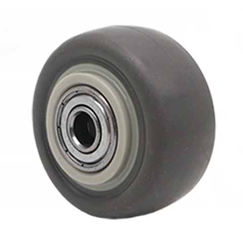 1.5 inch 2 inch silent single wheel 40*20TPR soft rubber small pulley 50*27 double bearing pu wheel skateboard bearing