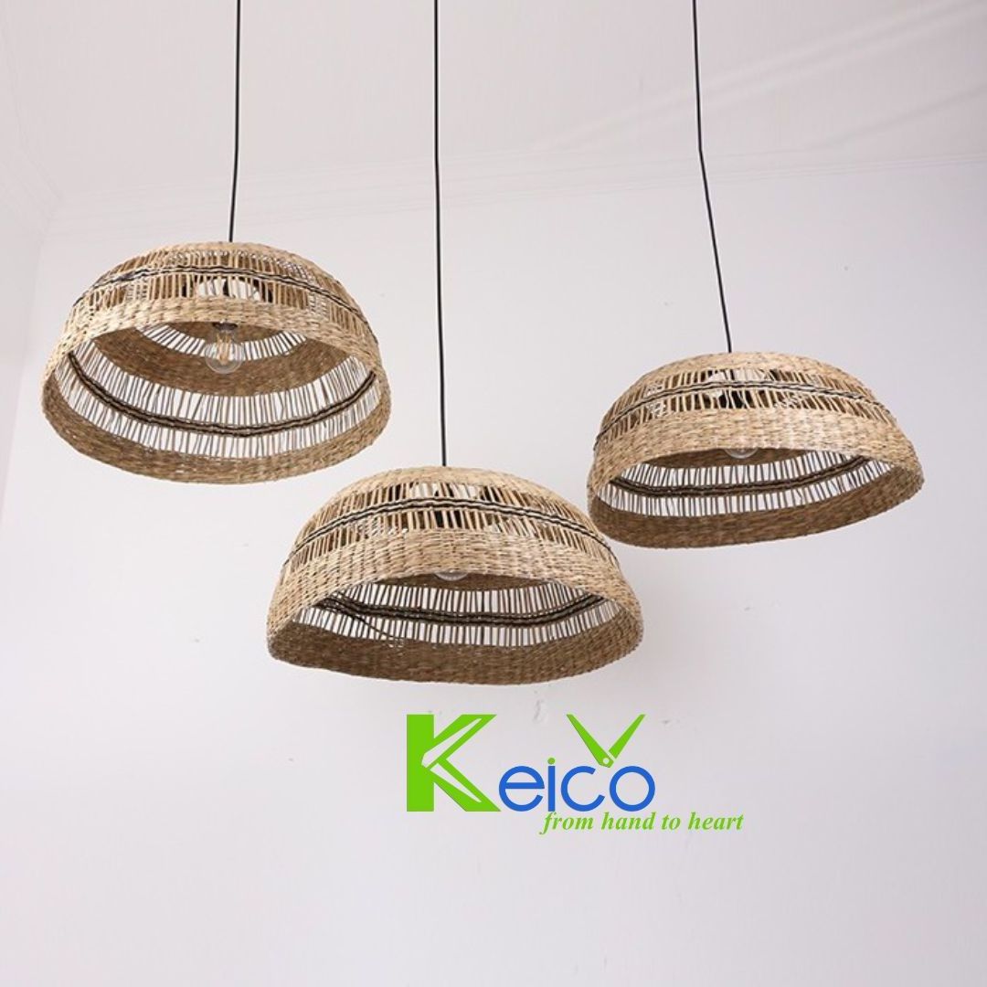 Rattan Pendant Light for Home decor Wicker Chandelier Handmade Woven Hanging Ceiling Light Lampshade for Living Room Bedroom