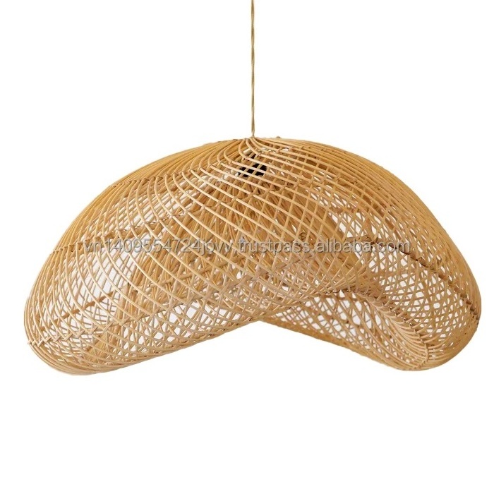 Vietnam eco friendly rattan lampshade handmade rattan lighting restaurant hotel lamp nordic modern kitchen island pendant light