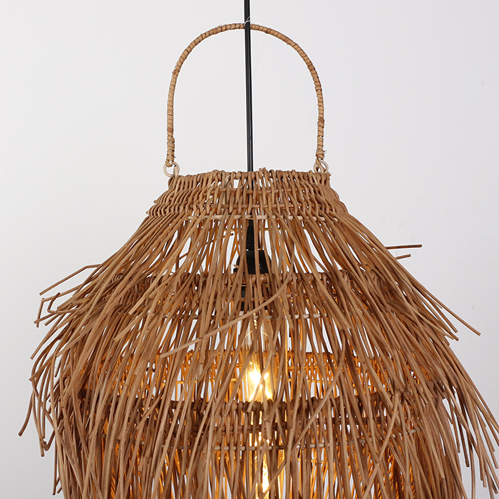 New Items Natural Eco-friendly Rattan Boho Chandeliers Rattan Pendant Light for indoor made in Vietnam