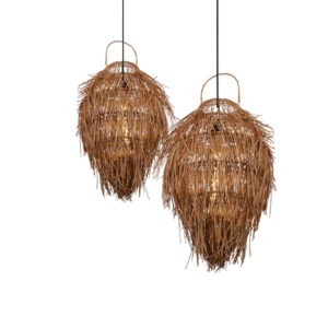 New Items Natural Eco-friendly Rattan Boho Chandeliers Rattan Pendant Light for indoor made in Vietnam