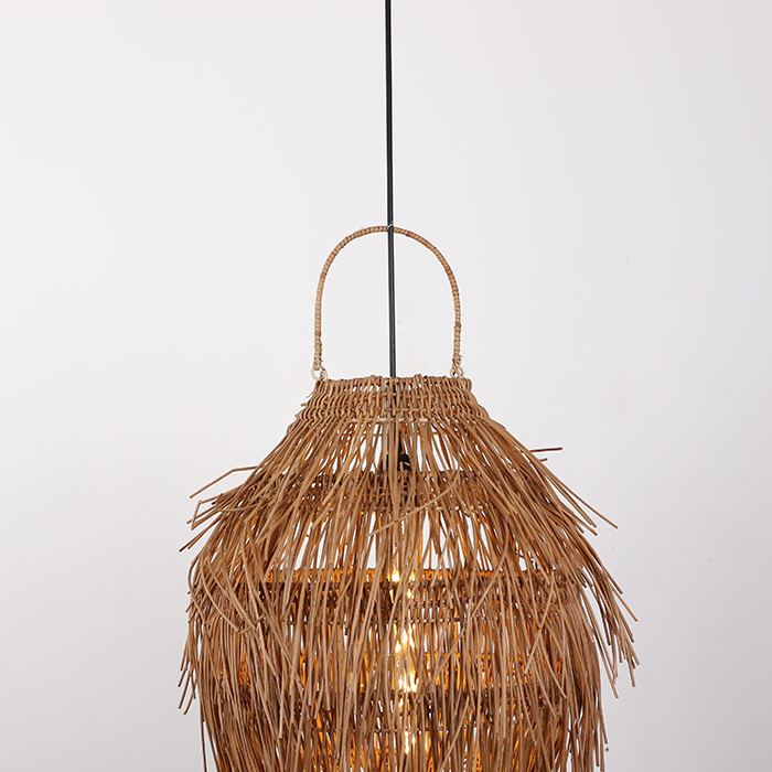 New Items Natural Eco-friendly Rattan Boho Chandeliers Rattan Pendant Light for indoor made in Vietnam