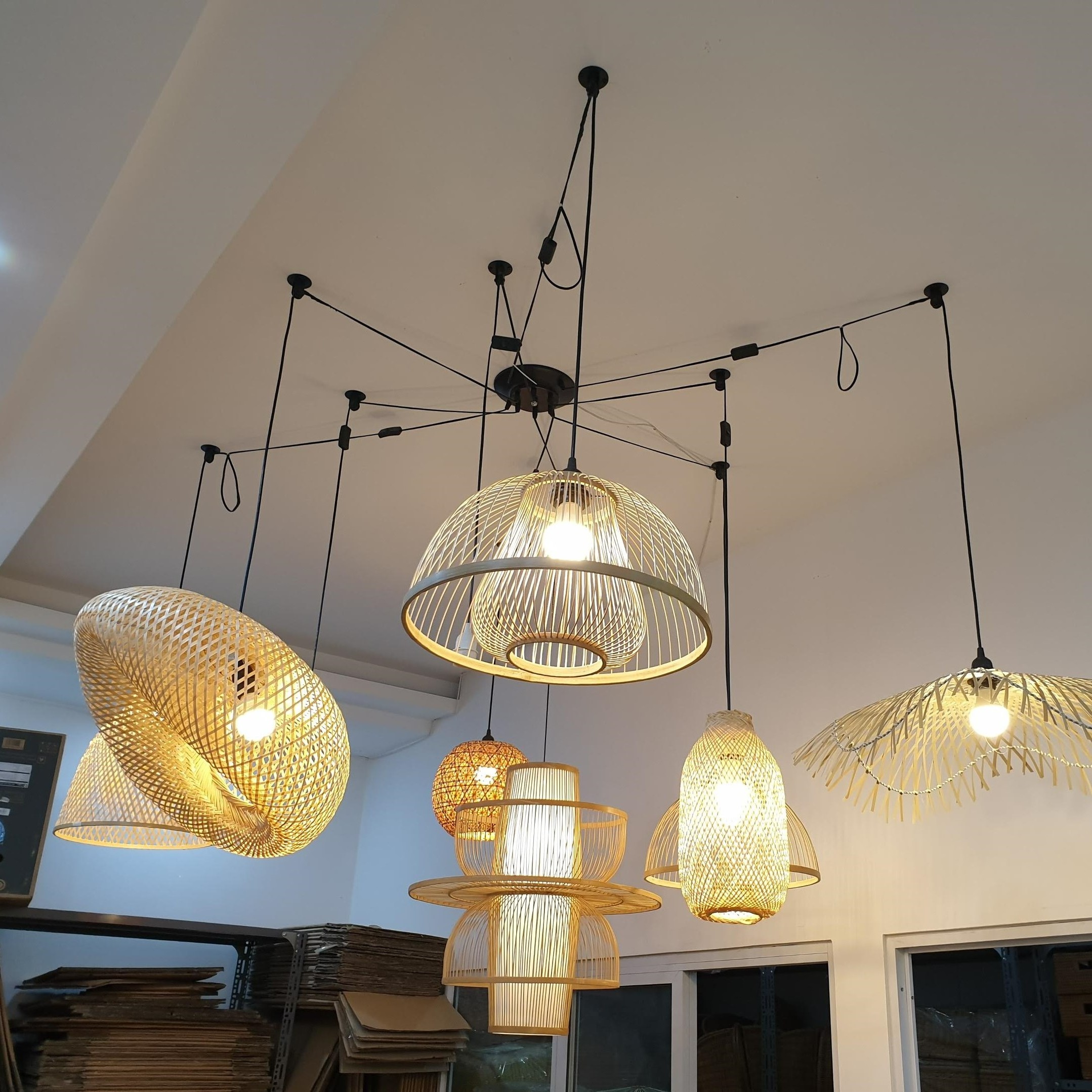 Hot Selling Basic Design 2022 2023 2024 Bamboo Handmade Lamp Shades Decoration Home Lights Lampshade Lighting from Vietnam