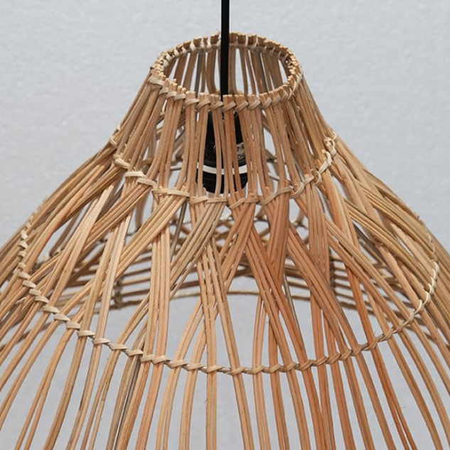 Super Modern 2024 Hot Selling Southeast Wicker Lamp Ceiling Light Fixture Chandelier Lampshade Rattan Light made in Vietnam