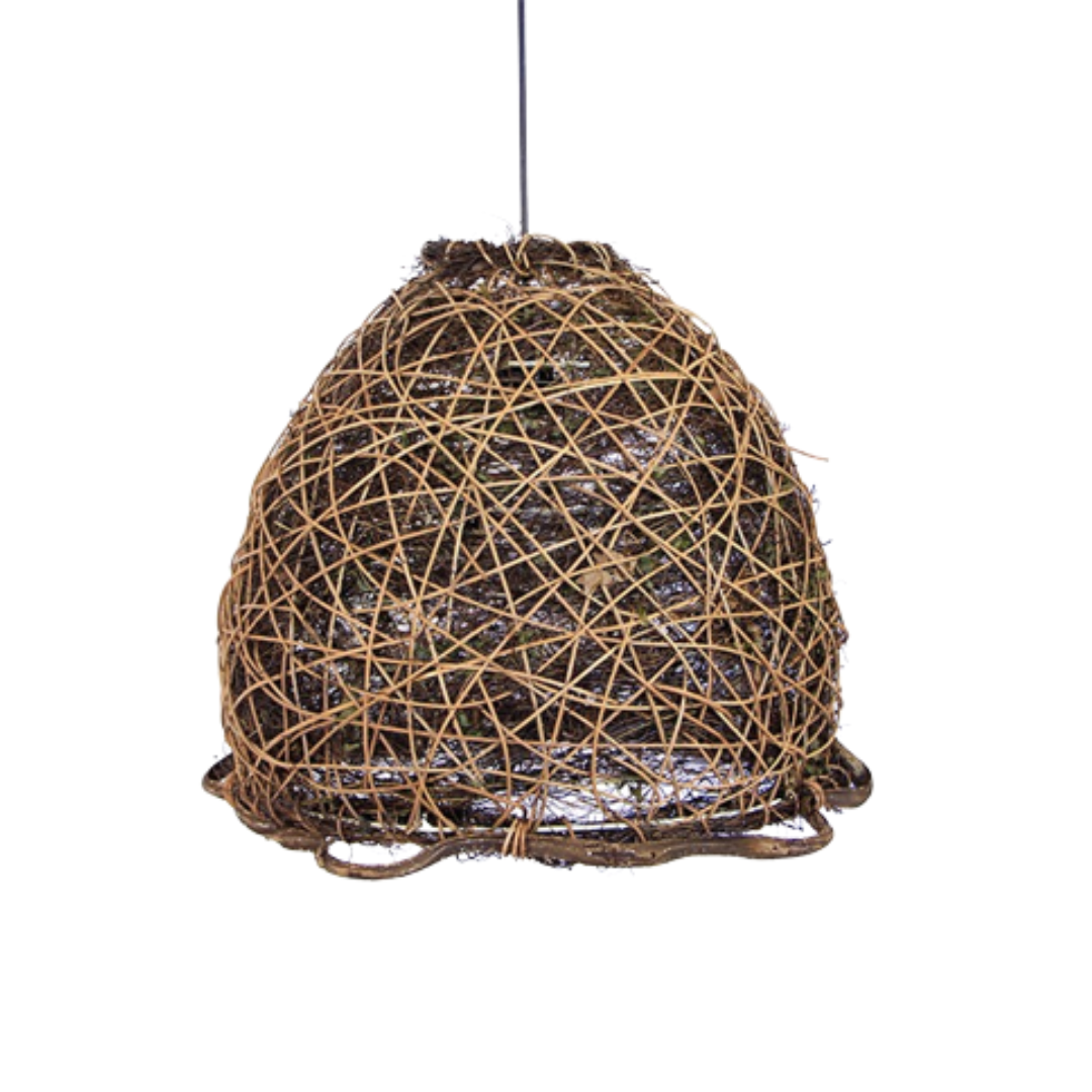 Small handicrafts Dome Bean Woven Rattan Ball Shape Light Shade Lighting Fixture Rattan Lamps Lanterns Rattan Pendent Light