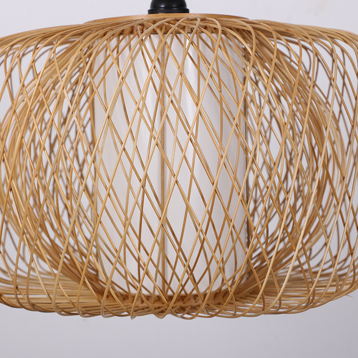 Bamboo lampshade Selling Boho Styles Living Room Hanging Lampshade Bamboo Pendant Light Covers Handwoven Bamboo Lamps Shade hot