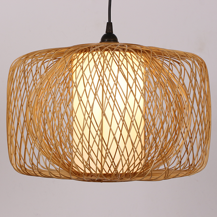 Bamboo lampshade Selling Boho Styles Living Room Hanging Lampshade Bamboo Pendant Light Covers Handwoven Bamboo Lamps Shade hot