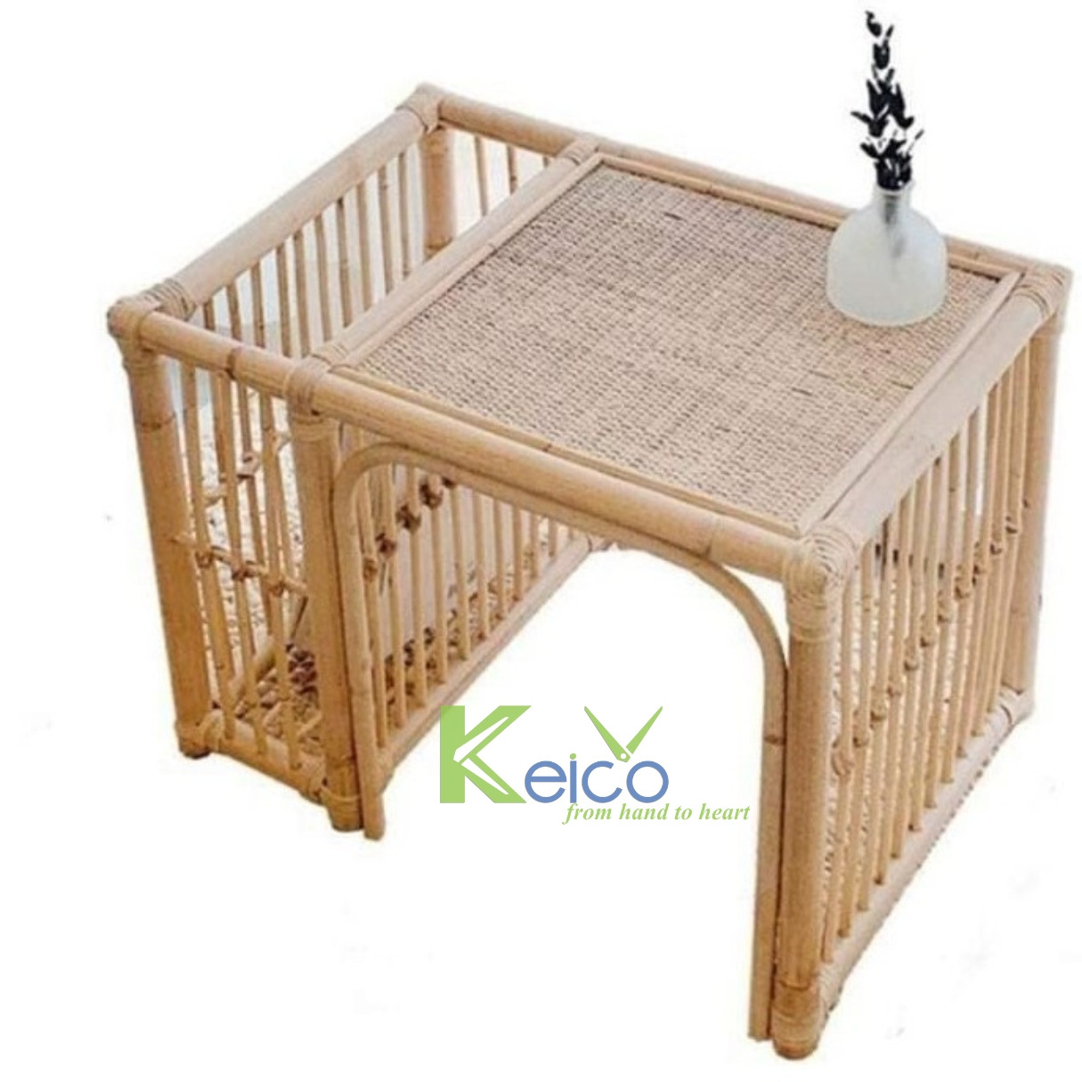 Best Sellers 2024 Boho Rattan Sidetable and Shelf for Living Room Bedroom Home Decoration Hotel Decoration Made in Vietnam