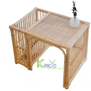 Best Sellers 2024 Boho Rattan Sidetable and Shelf for Living Room Bedroom Home Decoration Hotel Decoration Made in Vietnam