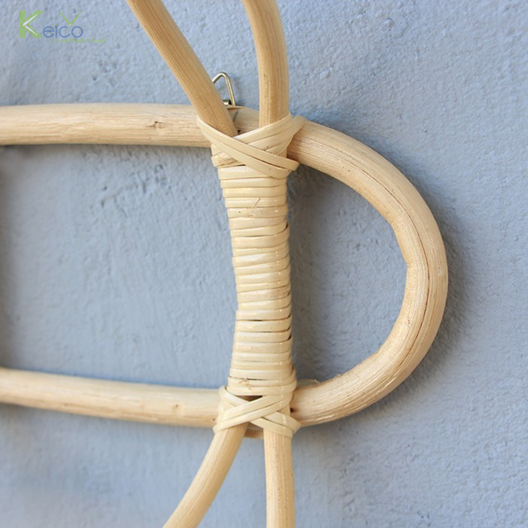 Wholesale hot selling new design 2024 with best price and high quality rattan hanger clothes for kids made from vietnam