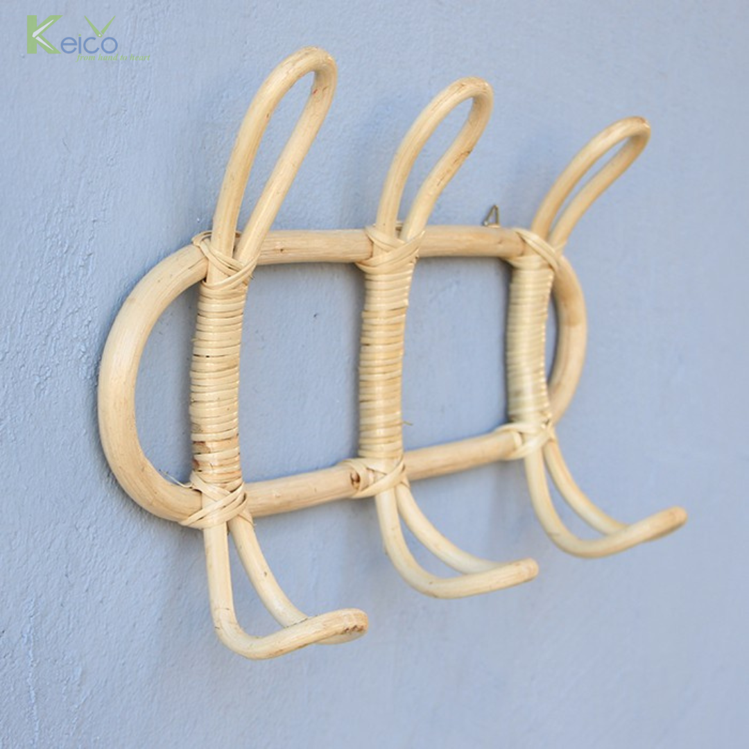 Wholesale hot selling new design 2024 with best price and high quality rattan hanger clothes for kids made from vietnam