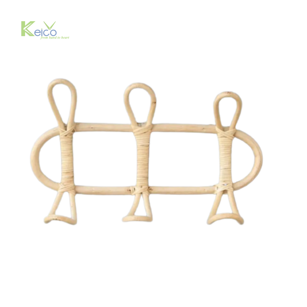 Wholesale hot selling new design 2024 with best price and high quality rattan hanger clothes for kids made from vietnam