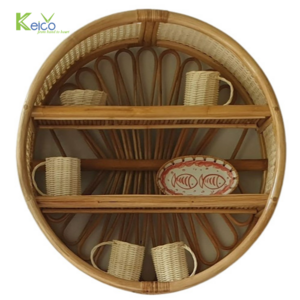 High Quality and Durable Rattan Bookshelves for Storage and Home Decoration made in Viet Nam from Keico