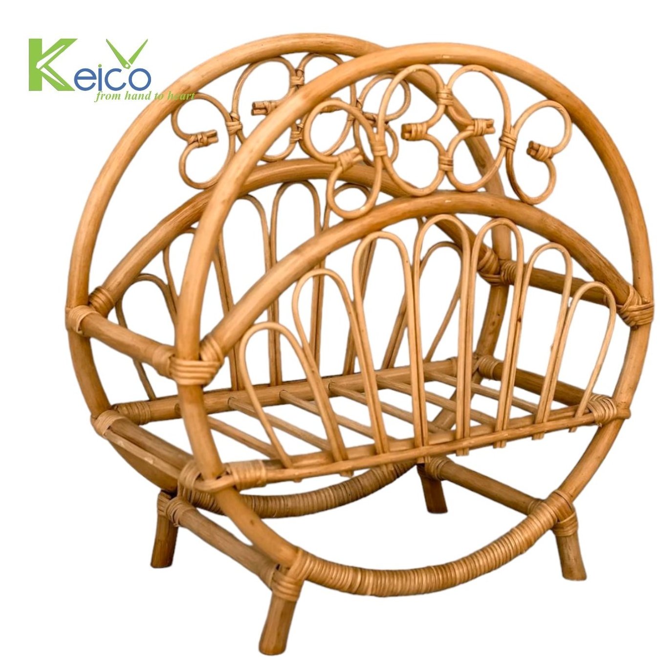 One of Keico best selling products rattan book shelf with natural design and color for wholesale storage shelf from VIetnam