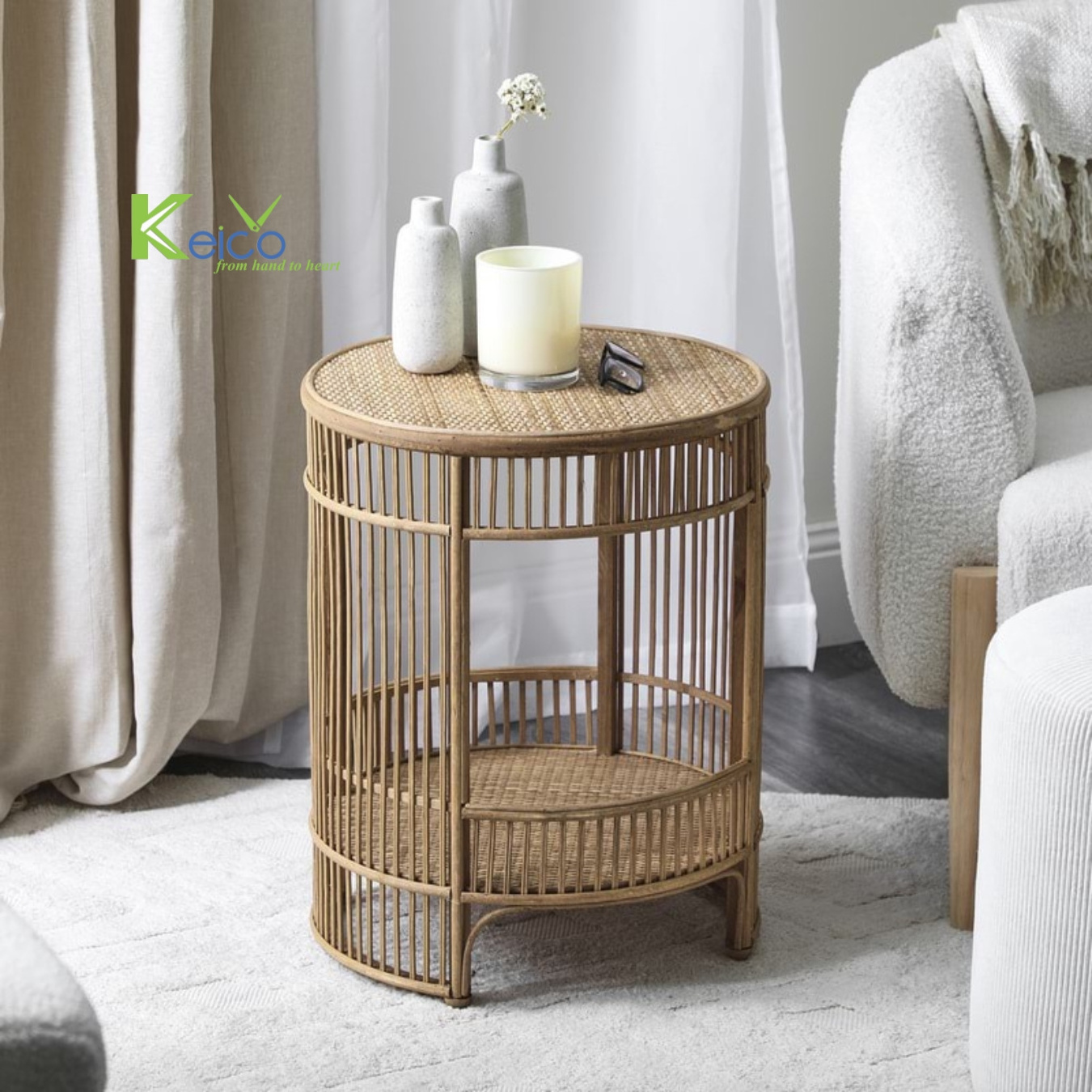 Hot Trend  Rattan Coffee Table Boho Style Cheap Price  Top Furniture Best Selling for Wholesale made in Viet Nam from Keico