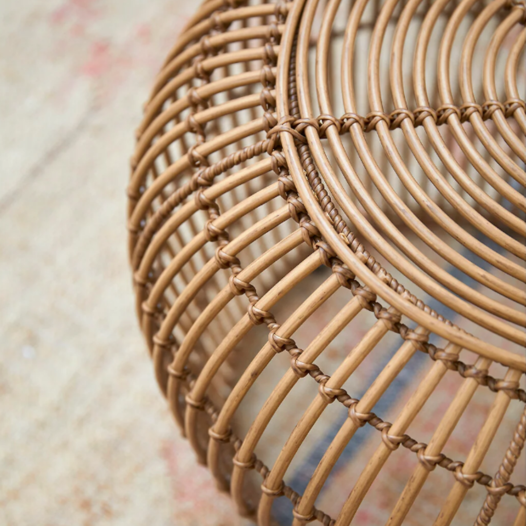 Hot selling Handmade Simple Round Rattan Table Side For Relaxing/ Rattan Coffee Tea Table Wholesale made in Vietnam