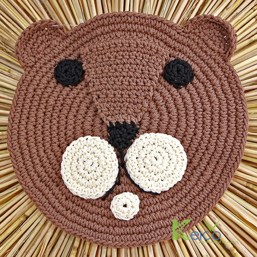 Hot items 2023 cartoon animal tiger bear handmade seagrass wall hanging natural cartoon wall decoration for kids room