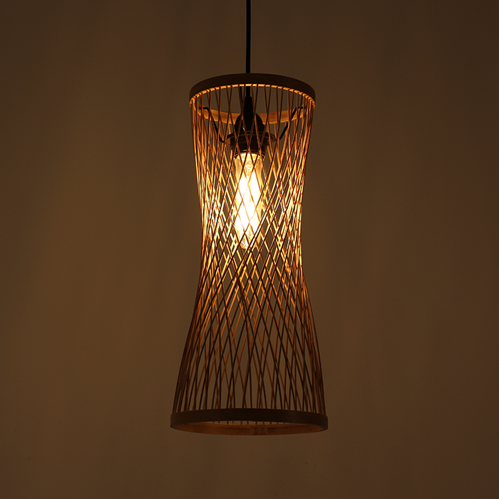 Modern Handmade Rattan Chandeliers Wicker Rattan Hanging Ceiling Lamp Retro Lighting For Home Woven Chandelier Pendant Light