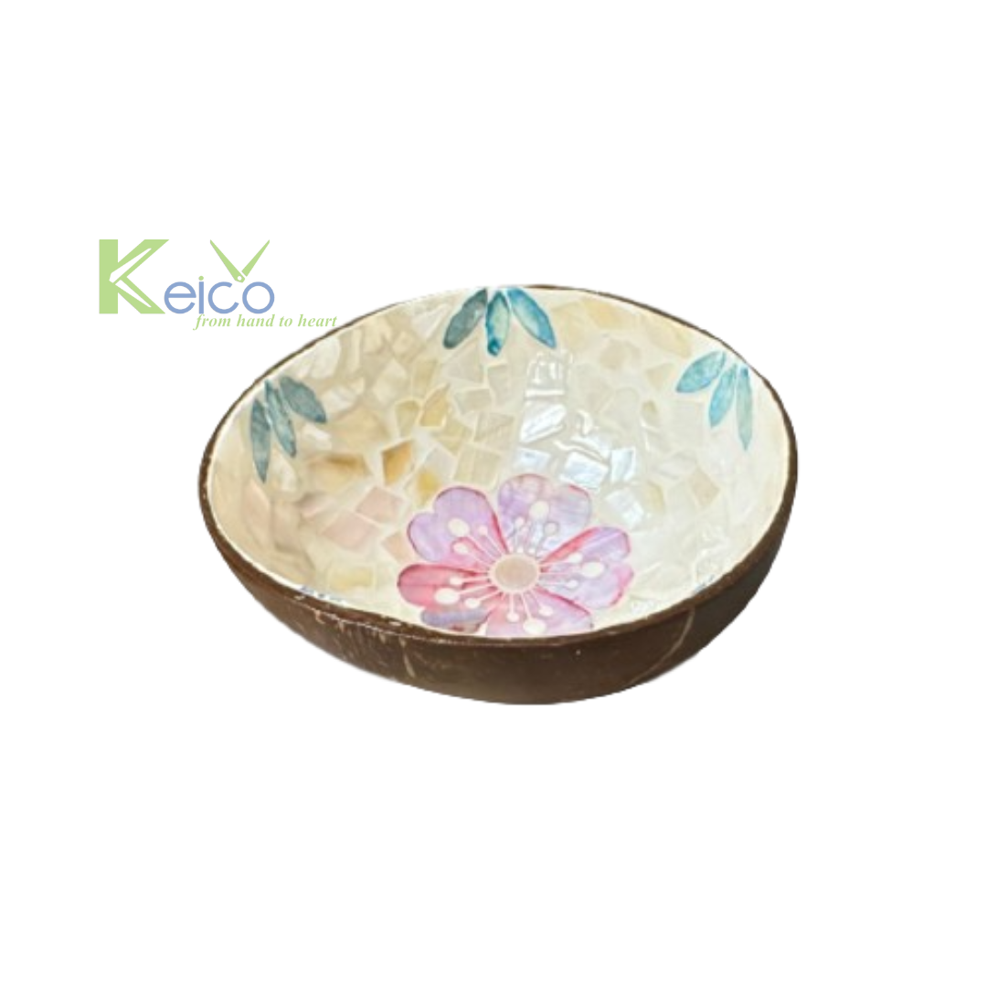 Natural Coconut shell bowl customized logo polished coconut shell bowl for kitcheneco-friendly sustainable made in Vietnam