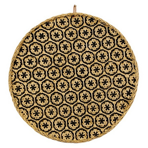 Wholesale Dark Yellow Bamboo Boho Basket Decor Bamboo Placemats Wall Hanging Decor for Living Room or Bedroom from Vietnam