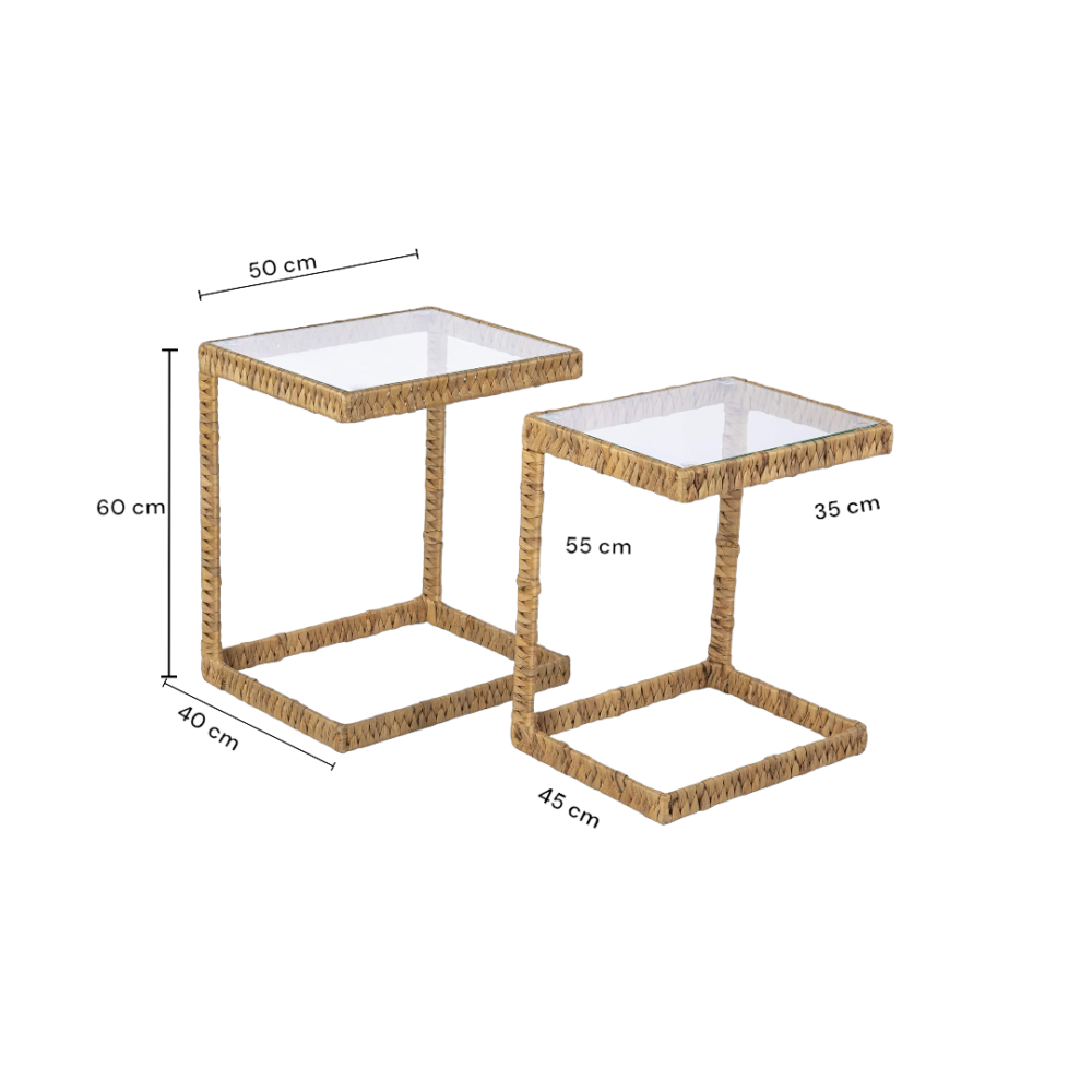 Minimalist boho side table eco-friendly products made in Vietnam new design for 2024 design coffee table home decor