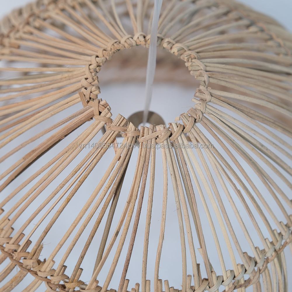 Special natural rattan wicker vintage lampshade bamboo hanging lamp shade cover frames wholesale chandeliers pendant lights