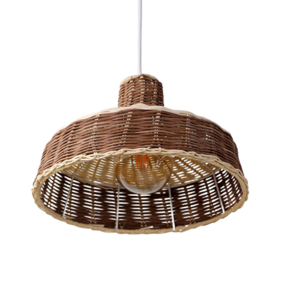 Vintage Decoration Bed Room Craft Rattan Wicker Rattan lampshade Hanging Ceiling Pendant Light Fixture made in Vietnam