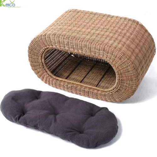 2024 New Arrival Hot-selling Rattan  Pet Sofa Pet Natural Pet House Dog Cat Bed for All Seasons From Keico Viet Nam