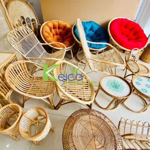 Lazy Sofa Chairs Rattan PAPASAN Chair for Home Decor Beach Chair House with Soft Cushion made in Viet Nam from Keico