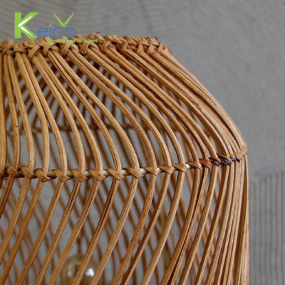 Modern Hotel Apartment Rattan Table Light Boho Woven Rattan Floor Lamp Mid Century Modern Wicker Rattan Light Fixture by Vietnam