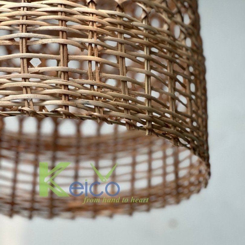 Best Selling Industrial Rattan Lampshade Natural Rattan Lamp Handmade Vintage Rattan Chandelier Light for Farmhouse