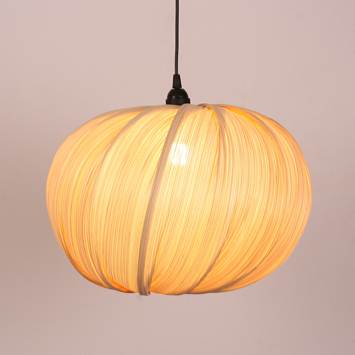 Eco-friendly Bamboo  Wicker Pendant Ceiling Lamp Shade & Cover Round Customize (any Color as Your Like) Handicraft Vietnam Light