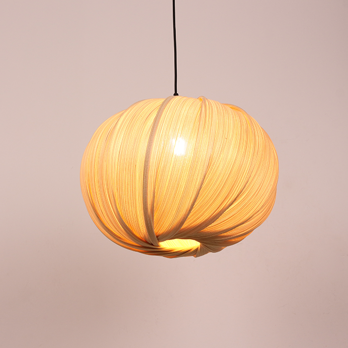 Eco-friendly Bamboo  Wicker Pendant Ceiling Lamp Shade & Cover Round Customize (any Color as Your Like) Handicraft Vietnam Light