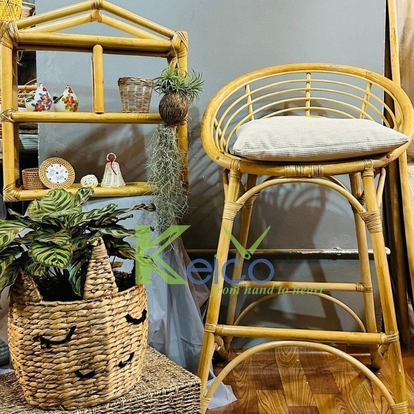 Best selling new design 2024 natural rattan furniture high quality rattan chair for home decoration coffee shop with best price